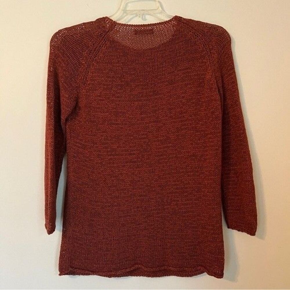 American Apparel Orange Loose Knit Tunic Length Crewneck Casual Sweater sz XS/S - Picture 2 of 7